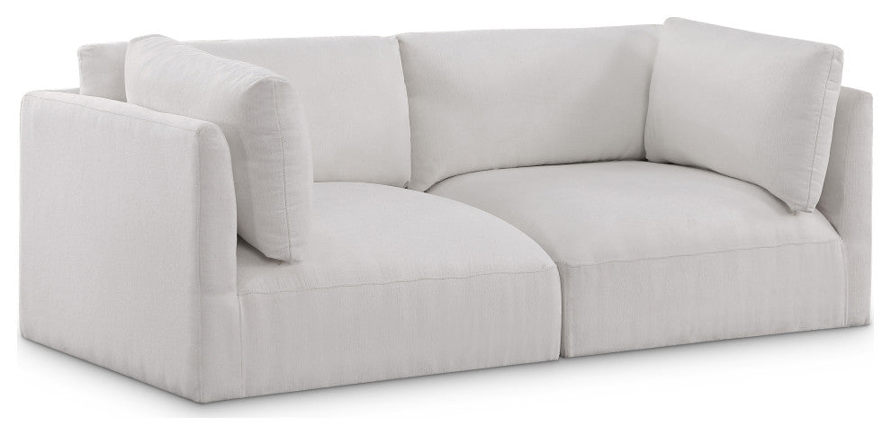 Ease Fabric Upholstered Modular Sofa, Cream