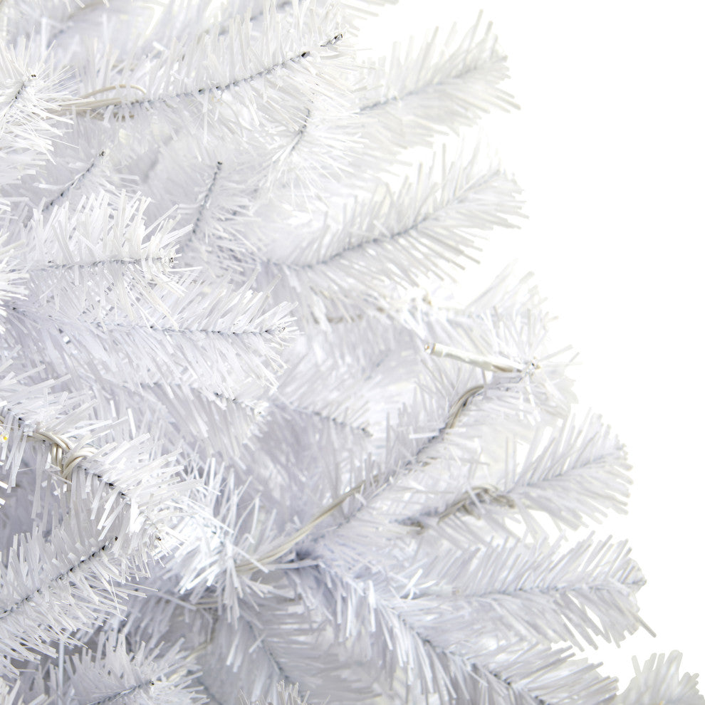 6' White Artificial Christmas Tree With 680 Bendable Branches