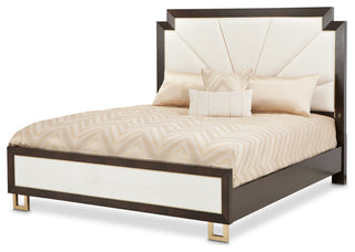 Belmont Place Eastern King Panel Bed Cream/Espresso