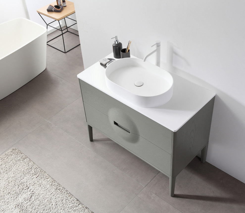 Colmar Freestanding Vanity, Olive Green, 48"