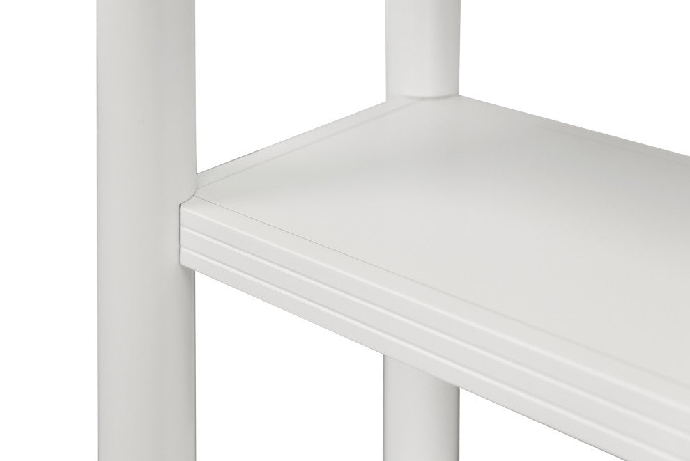 Contemporary Open Etagere, Office Bookcase, Accent Bookcase, White