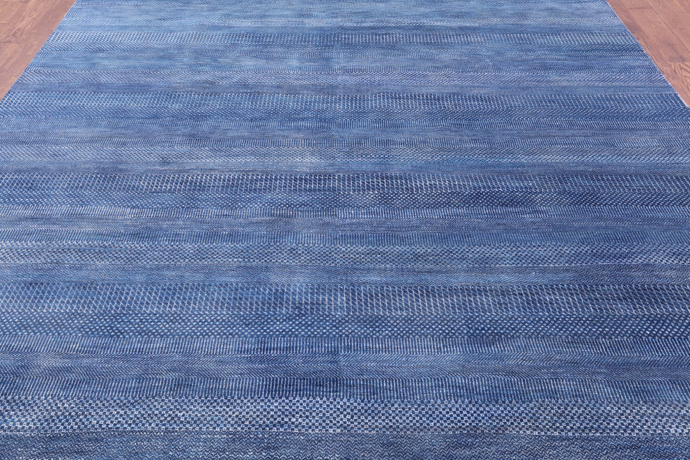 8' 11" X 12' 2" Wool and Silk Savannah Grass Handmade Rug Q11996