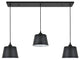 Black Finish 3-Light Pendant