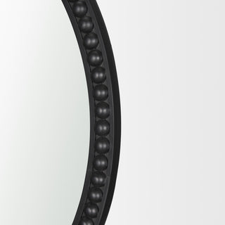 Roan Black Wood Beaded Wall Mirror