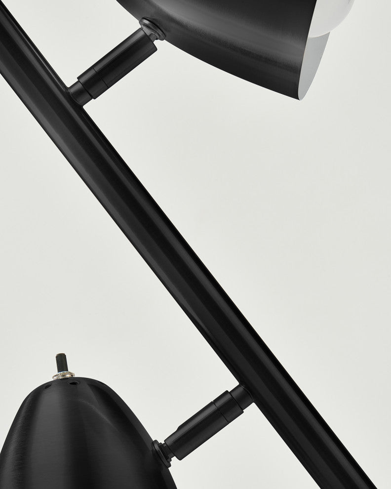 Brightech Jacob, LED Floor Lamp, Modern Adjustable 3 Light Tree, Black