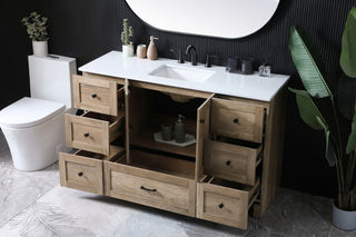 Home Living 54" Single Bathroom Vanity, Natural Oak