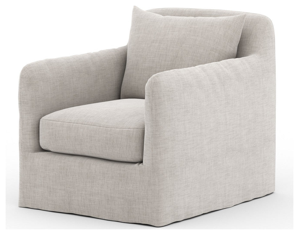 Dade Outdoor Swivel Chair-Stone Grey