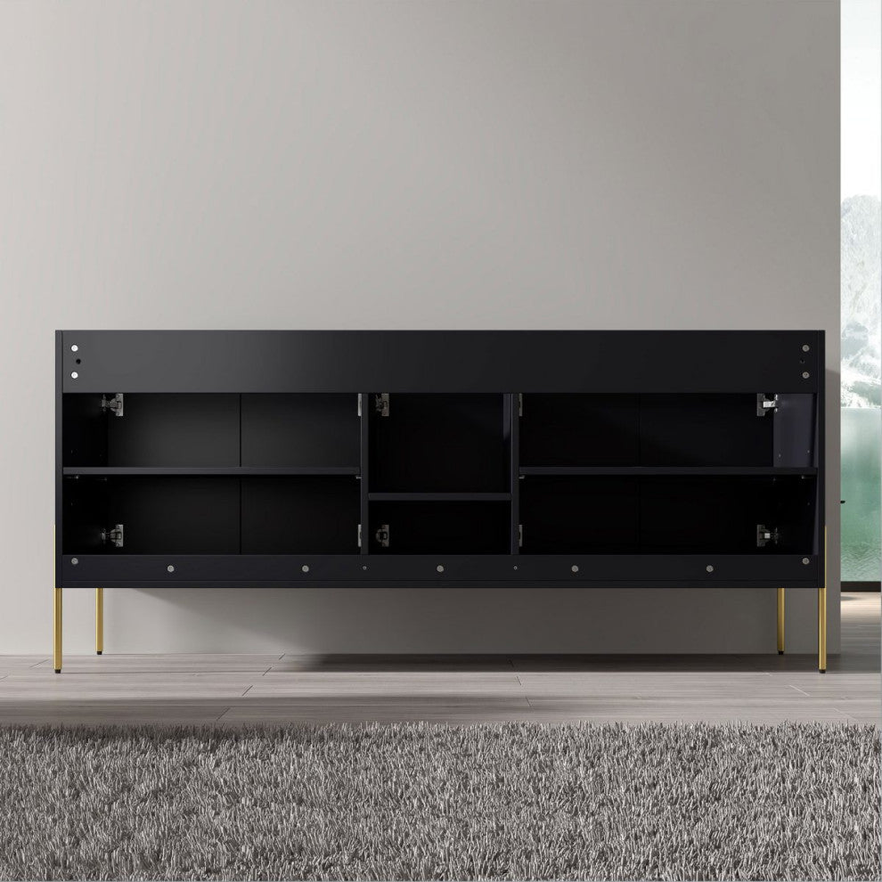 Flutie 72" Bathroom Vanity Kit, Charcoal With White Sink
