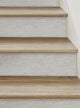 Canvas Look Peel and Stick Stair Riser Strips, Light Gray, 48"x7", Set of 6