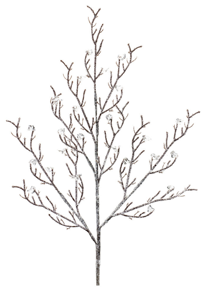 Flocked Ice Branch, Set of 12