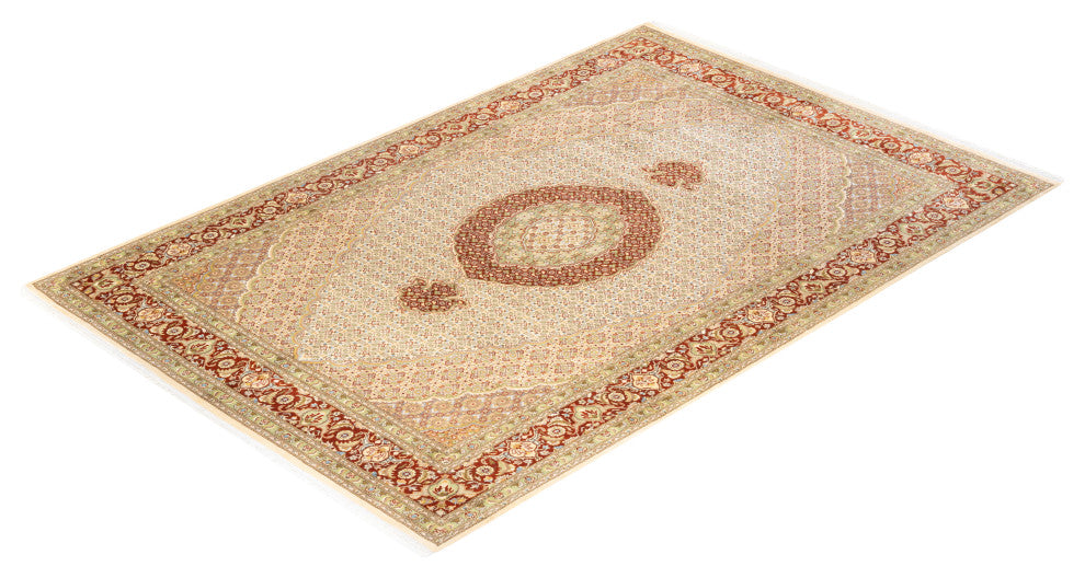 Kyauktaw One-of-a-Kind Hand-Knotted Area Rug Ivory, 6'8"x10'1"