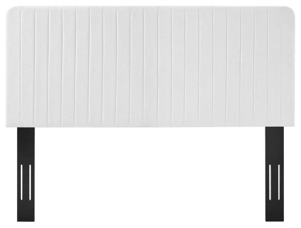 Tufted Headboard, Twin Size, Fabric, White, Modern Contemporary, Bedroom Master