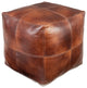 Surya Sheffield Dark Brown Pouf 18"H X 18"W X 18"D