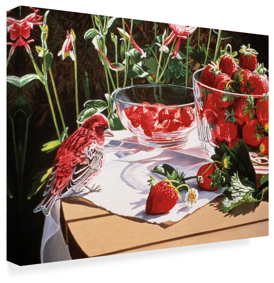 Ron Parker 'Strawberries' Canvas Art, 32"x24"