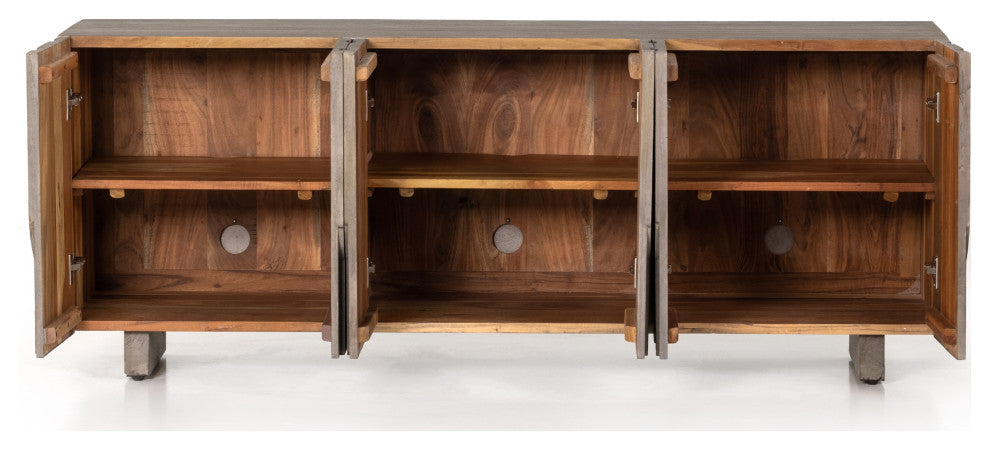 Rivka Media Console-Aged Grey