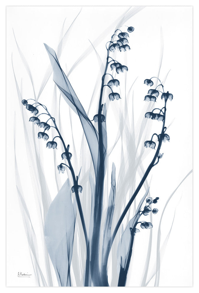 "Radiant Blues 2" Frameless Free Floating Panel Graphic Wall Art, 48"x32"