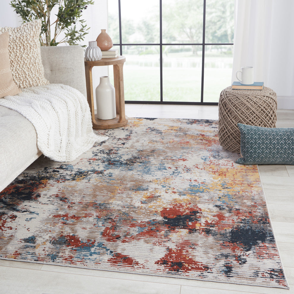Vibe by Jaipur Living Bardane Abstract Multicolor Area Rug, 2'6"x8'