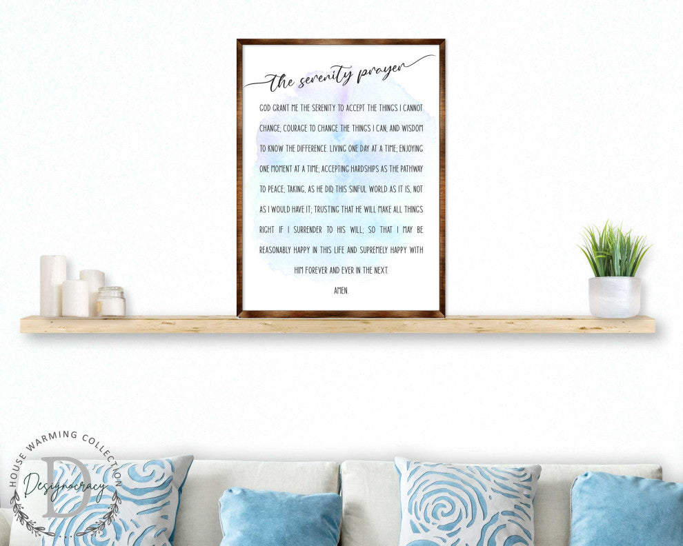 The Serenity Prayer Wooden Inspirational Decor Wall Art