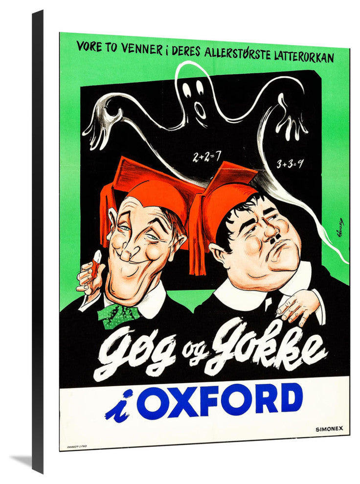 Laurel and Hardy, Norwegian, A Chump At Oxford, 26x36