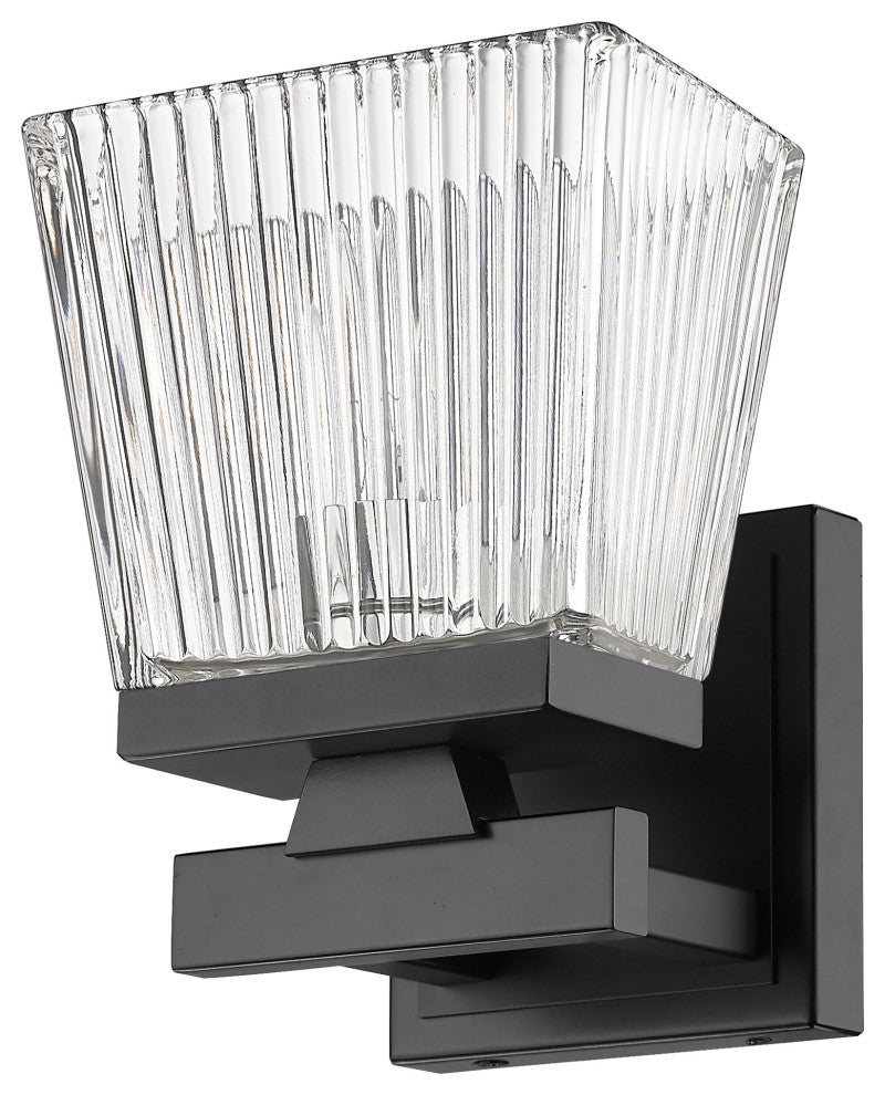 Zlite 1936-1S-MB 1-Light Wall Sconce, Clear