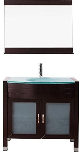 Ava 36" Single Bathroom Vanity Set, Espresso