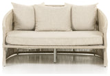 Porto Outdoor Day Bed-White Aluminum