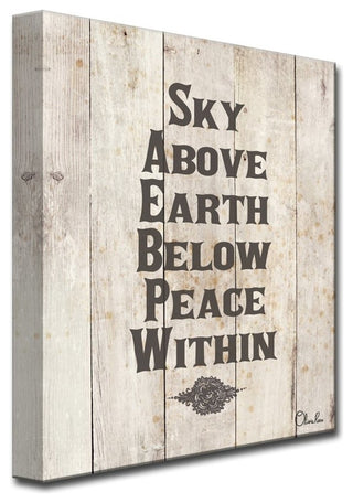Sky Earth Peace' Inspirational Canvas Art by Olivia Rose