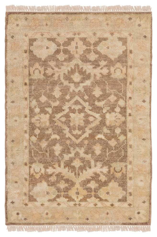 Surya Hillcrest HIL-9011 5'6"x8'6" Rug, Cream/Brown/Khaki/Tan/Wheat/Camel/Moss