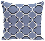 Road To Morocco Geometric Print Pillow, Cornflower, 26"x26"