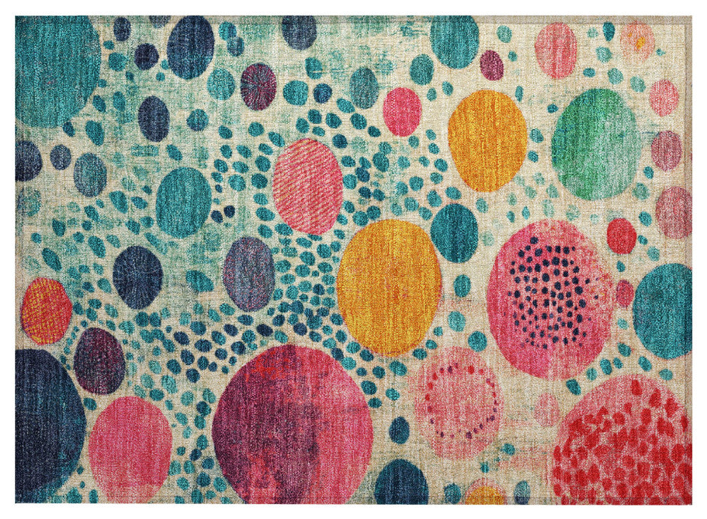 Machine Washable Indoor/Outdoor Chantille ACN1895 Teal 1'8" x 2'6" Rug