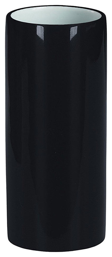 Porcelain Bathroom Accessories, Pur Shiny, Black, Tumbler