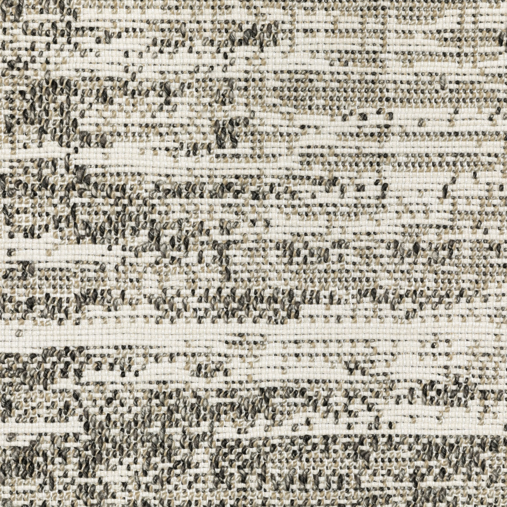 Genoa Weathered Beige/ Black Flatwoven Indoor-Outdoor Area Rug 5'3" x 7'3"