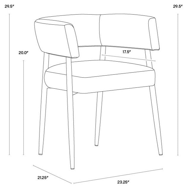 Maestro Dining Armchair, Abbington Navy