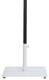 Fiji Patio Umbrella and Base, Beige, Matte Black Pole, Matte White Belize Base