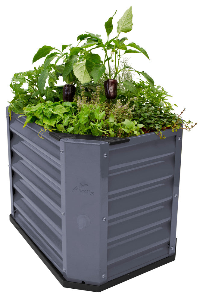 Hills Self Watering Garden Bed, Grey, 120
