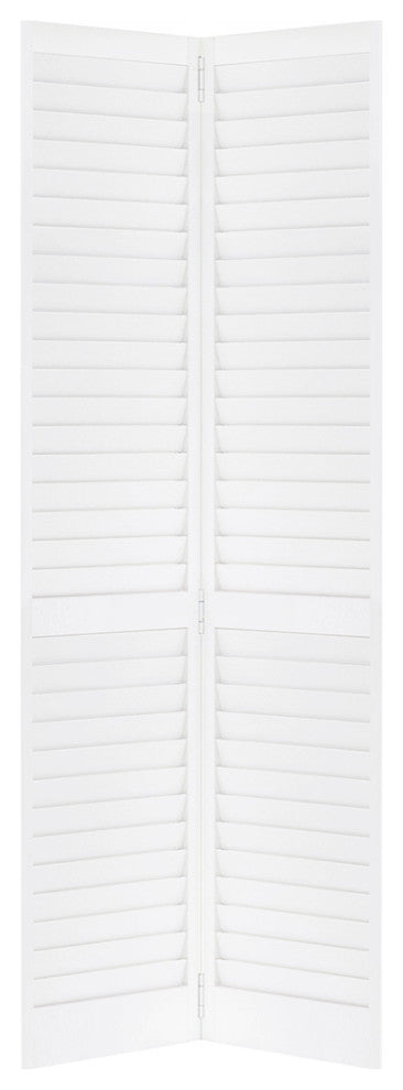 Plantation Bi-fold Closet Door, Louver/Louver, White, 1"x36"x80"