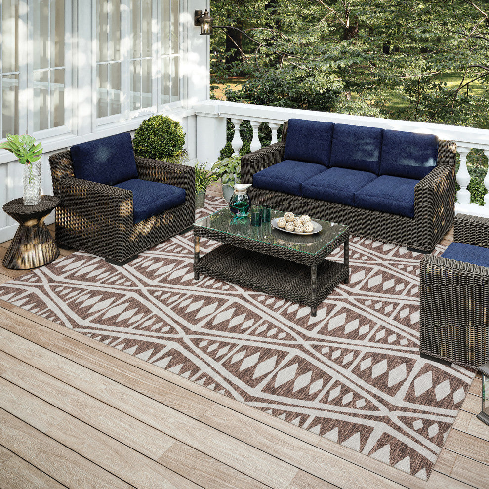 Indoor/Outdoor Sedona SN6 Coffee Machine Washable 5' x 7'6" Rug