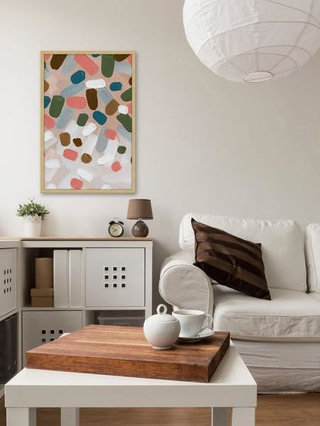 "Paint Marks" Framed Painting Print, 12"x18"