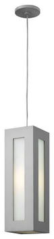 Hinkley Dorian Outdoor Medium Hanging Lantern, Titanium