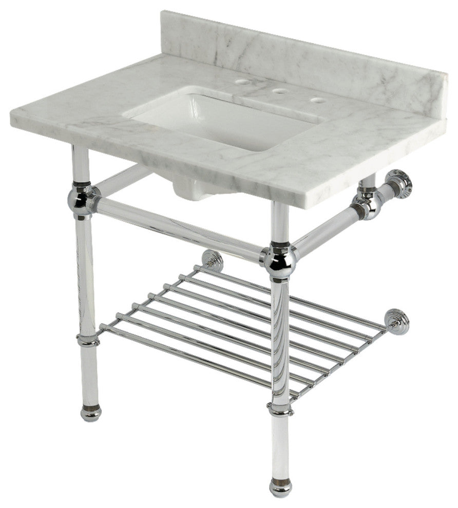 KVPB3030MASQB1 30" Console Sink with Acrylic Legs (8-Inch, 3 Hole)