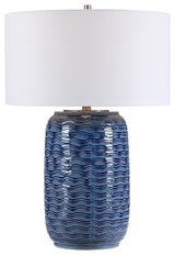Uttermost 1-Light Sedna Blue Table Lamp, 28274-1