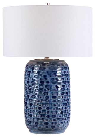 Uttermost 1-Light Sedna Blue Table Lamp, 28274-1