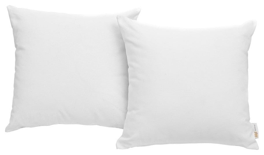 White Convene Outdoor Patio Pillow, Set of 2