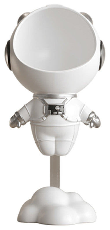 Modern White Astronaut Side Table Floor Figurine End Table Storage Decoration, White