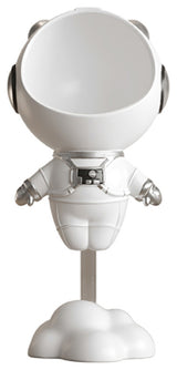 Modern White Astronaut Side Table Floor Figurine End Table Storage Decoration, White