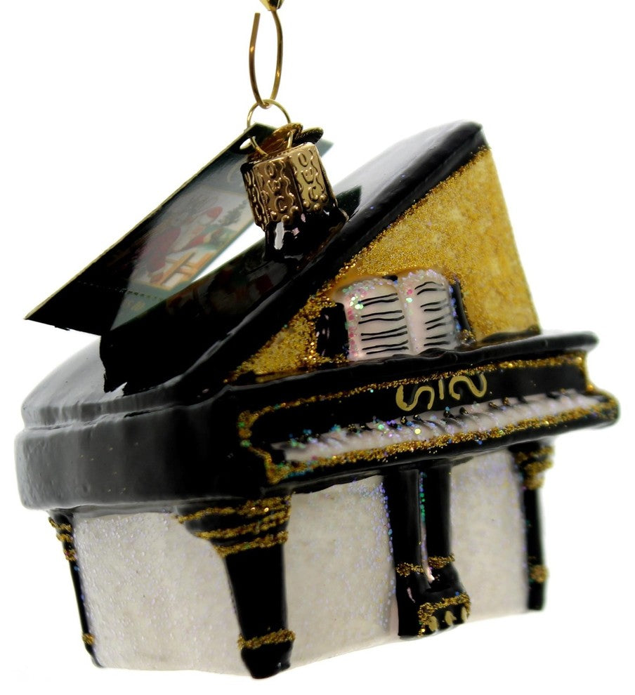 Old World Christmas Baby Grand Piano Glass Compose Masterworks 38050