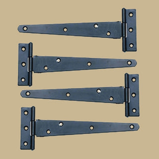 Black Iron T Strap Hinge 13" L Light Duty Iron Authentic Flush Mount Pack of 4