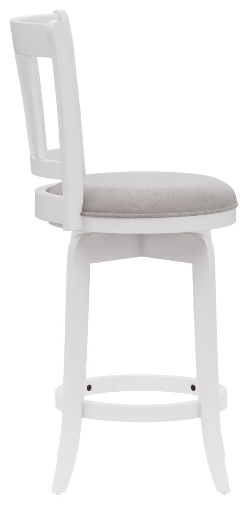 Hillsdale Presque Isle Slat Back Wood Swivel Stool, Counter Height