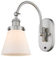 Cone Sconce, Brushed Satin Nickel, Matte White, Matte White