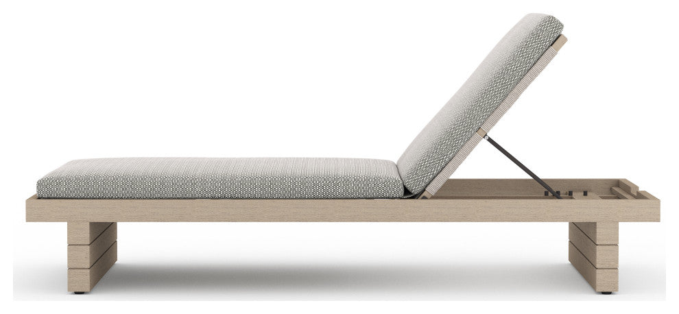 Leroy Outdoor Chaise Lounge-Brown/Ash